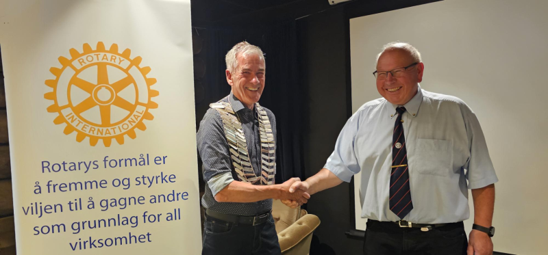 Presidentskifte i Brumunddal Rotary klubb