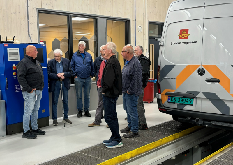 Besøk ved Statens vegvesen sin kontrollstasjon Ånestad i Løten